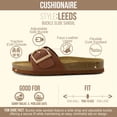 thumbnail image 2 of Cushionaire Leeds Sandals for Women, Slip On Big Buckle Slide Womens Sandals with Memory Foam Footbed, Comfortable Summer Footwear, 2 of 26