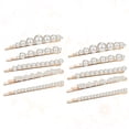 thumbnail image 2 of 10 horquillas de perlas con estilo, horquillas elegantes para el pelo, pasadores laterales para niñas, accesorios para fiestas y banquetes (blanco, 5 unidades por juego), 2 of 7
