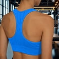 thumbnail image 5 of Rhuody Womens Tank Tops Racerback U Neck Sports Cropped Tanks Wire Free Built In Bra Soft Layering Tops For Yoga Gym Classic Wear 4Xl Blue, 5 of 7