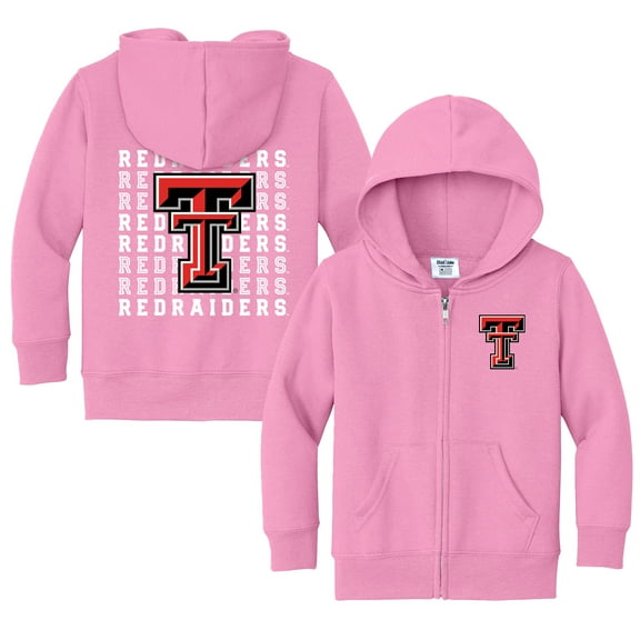 Toddler Chad & Jake Pink Texas Tech Red Raiders Retro Full-Zip Hoodie