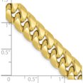thumbnail image 5 of 10K Yellow Gold Jbsp's Semi-Solid 9.3mm Miami Cuban Chain (24 X 9.3) Made In South Africa 8231-24, 5 of 5