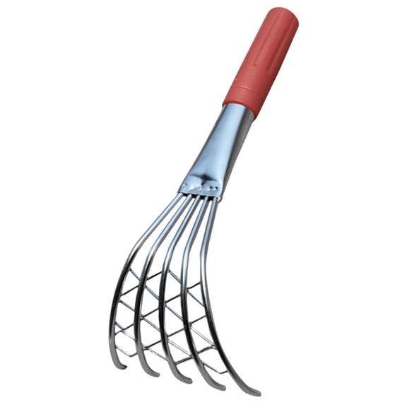 PAMINGONO Beach Clamming Rake Metal Rake Silver Men Outdoor Activities 1Pack