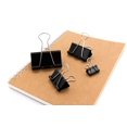 thumbnail image 4 of Binder clips DSTELIN de 100 piezas, tamaños surtidos, negro, acero, 4 of 6