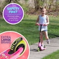 thumbnail image 4 of Flybar Aero Micro Kick Scooter for Girls, Pro Design with 2 Electric LED Wheels, Adjustable Handles, Pink, 4 of 6