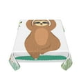 thumbnail image 5 of Wukai Cute Sloth In Yoga Pose Tree Waterproof Tablecloth for Kitchen Dining, Fits Square Tables for 2-4 Seats -60"x60", 5 of 7