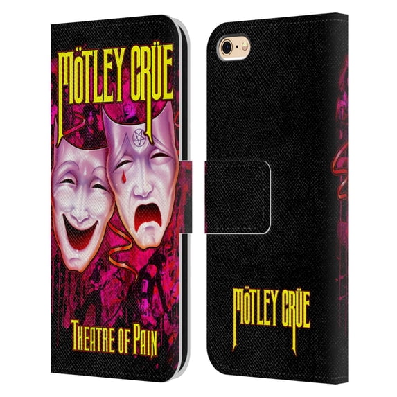 Head Case Designs Officially Licensed Motley Crue Key Art Theater Of Pain Leather Book Wallet Case Cover Compatible with Apple iPhone 6 / iPhone 6s