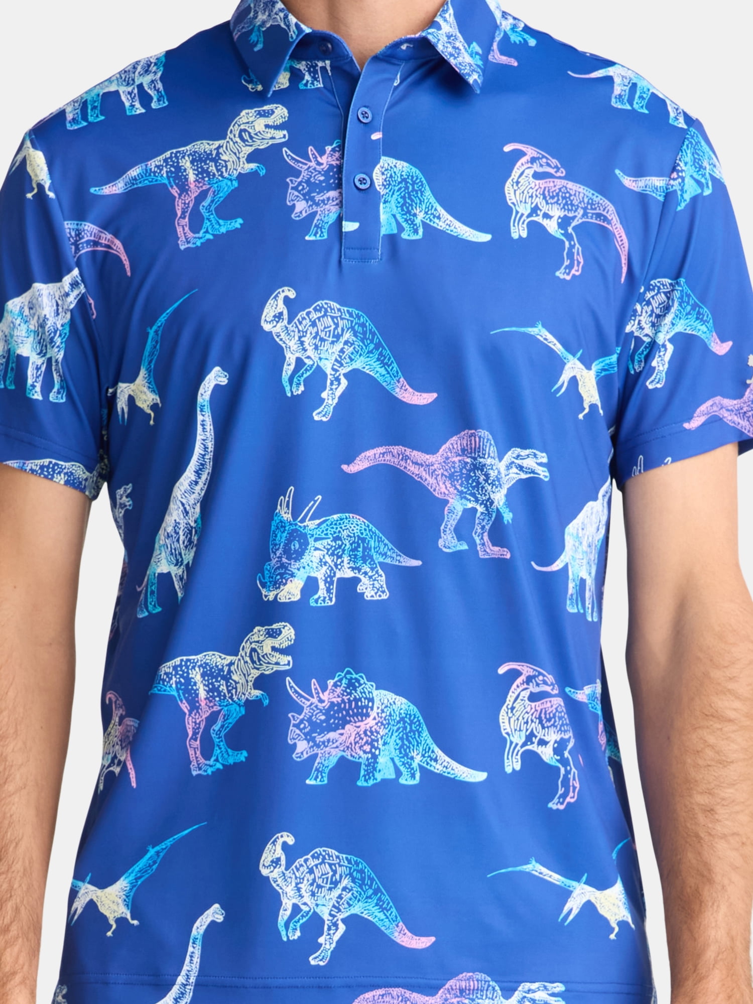 Birdie Bound Men's and Big Men's Novelty Print Golf Polo Shirt, Sizes S-5XL