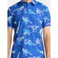 thumbnail image 3 of Birdie Bound Men's and Big Men's Novelty Print Golf Polo Shirt, Sizes S-5XL, 3 of 5