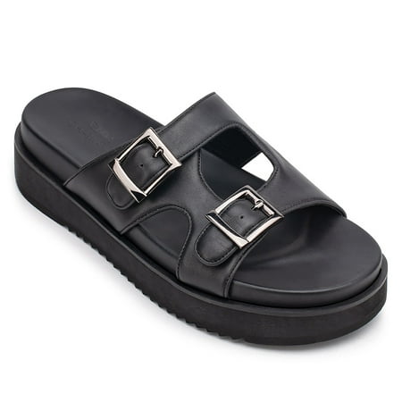 

CMR CHAMARIPA Men s Height Increasing Slippers 1.95 Elevator Shoes For Men Leather Classic Straps Sandals