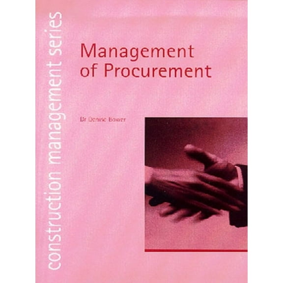 Construction Management Management of Procurement, (Paperback)