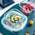 thumbnail image 2 of 3Pcs Convenient Glass Bowl Practical Safe Glass Box for Home (Skyblue), 2 of 8