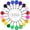 20 Pack, variant on Pengc Retractable ID Badge for Key Card Name Tag Holders, Colored Plastic, 10 Pack