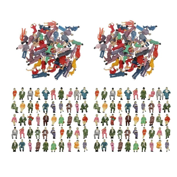 Mini figuras pintadas,1 87 figuras a escala mini figuras de personas proyectos,accesorios diorama maqueta de tren escala 1:87,postura sentada personas sentadas pintadas mesa de arena,edificio