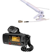 Uniden UM415BK Oceanus D Marine Radio and Tram 1673 AIS/VHF 4.1DBD Gain Marine Antenna, Black