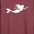 thumbnail image 3 of Instant Message - Mermaid Silhouette - Women's Lightweight French Terry Long Sleeve Shirt, 3 of 6