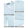 thumbnail image 5 of COOFANDY Men's Cotton Linen Shirts Long Sleeve Casual T-Shirts Hippie Summer Beach Tops, 5 of 6