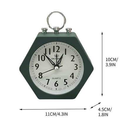 Silent Soft Wake-Up Alarm Clock Kids Timer Digital Clock for Table Desk Shelf Wall Hanging Battery Operated Small Clock (4.3*1.8*3.9Inch)