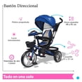 thumbnail image 3 of The Baby Shop Triciclo Azul P/ Niños Bebe 7 En 1 Asiento Giratorio Is-3041x, 3 of 7