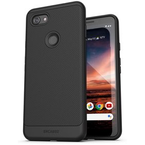 Encased Pixel 3a Case (Thin Armor) Slim Fit Flexible Grip Cover for Google Pixel 3a Phone - Black