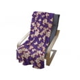 thumbnail image 4 of East Soft Flannel Fleece Throw Blanket, Indonesian Batik with Abstract Swirl Shapes Bohemian Hippie Design, Cozy Plush for Indoor and Outdoor Use, 50" x 60", Vermilion Purple, by Ambesonne, 4 of 6