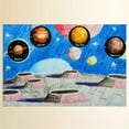 thumbnail image 5 of Xoxingysm Stickers 500 Pieces of 8 Pattern Roll Planet Series Decorative Stickers, 1 Roll of Stickers, 5 of 9