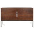 thumbnail image 2 of Safavieh  Zadie 2 Shelf Rattan Sideboard - 54 in. W x 15 in. D x 33 in. H Walnut/Natural, 2 of 5