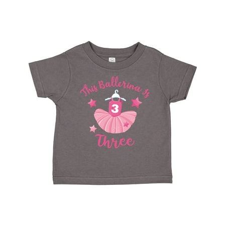 

Inktastic Ballerina 3rd Birthday Gift Toddler Toddler Girl T-Shirt