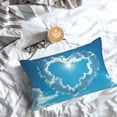 thumbnail image 5 of Goofa Heart Shaped Cloud Print Plush Throw Pillow Case, Soft Velvet with Hidden Zipper, Decorative Cushion Cover for Sofa, Bed, Car, and Home Décor-20"x30", 5 of 6