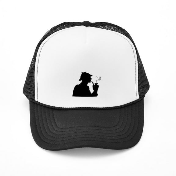 CafePress - Sherlock, Pondering - Trucker Hat - Polyester Foam Front and Nylon Mesh Weave Back