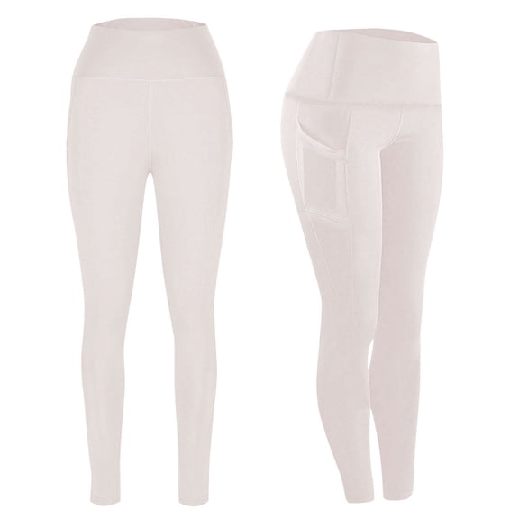 Plebaso Leggings for Women High Waisted Yoga Pants with Pockets Womens Stretch Workout Running Pants