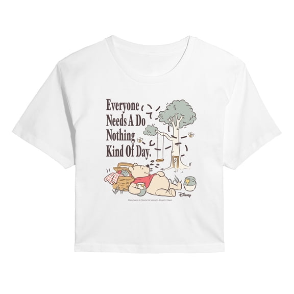 Winnie the Pooh - Nothing Kind of Day - Juniors Cropped Graphic T-Shirt