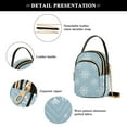 thumbnail image 4 of FORMRS Crossbody Bag for Women Quilted Travel Shoulder Cell Phone Purse with Chain Strap Handbag, Gray Snowflake, 4 of 7