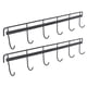 thumbnail image 5 of Perchero de pared de acero inoxidable de 2 piezas con 6 ganchos para ropa, toallas y sombreros, 2 negros., 5 of 14