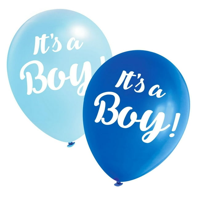 12in. "It's a Boy" Latex Balloons, Blue, 8 Count, by Way To Celebrate