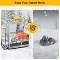 thumbnail image 4 of Insulated Wooden Rabbit Cage with Aluminum Foil Warm Layer, Weatherproof Bunny Hutch with Wheels, 4 of 8