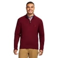 thumbnail image 1 of Suéter IZOD Essentials Premium para Hombre con Cuello Cuarto de Cierre en Granate XL, 1 of 4