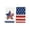 D, variant on Rectangular Kitchen Towel (23.6x15.7 Inch), Absorbent Patriotic Kitchen Towel Set, Festive Independence Day Dish Cloth for Hosts & Homeowners