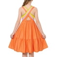 thumbnail image 2 of Aideaone Girls Dresses Athletic Sleeveless Kids Summer Sundress with Criss Cross Rainbow Straps Sporty Dress for Girls 6-10 Years, 2 of 5