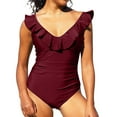 thumbnail image 1 of MKLEKYY Traje De Baño Mujer Natacion 2023 Solid Bikini Swimsuit Women'S Sexy Little Ruffle Swimsuit, 1 of 5