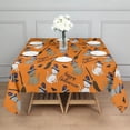 thumbnail image 3 of Halloween Cats and Brooms Pattern Square Tablecloth,Waterproof Square Table Cover,Wipeable Spillproof Washable Table Cover for Home Kitchen Party Decor 42"X42"(107x107cm), 3 of 6