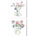 thumbnail image 1 of Great Art Now Hockney Roses by Emma Caroline 2 Piece Canvas Art Set Each 14W x 14H, 1 of 3