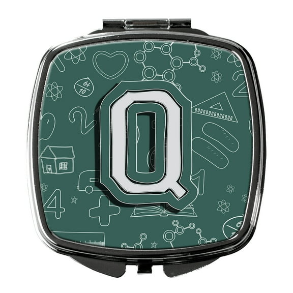 Letter Q Back to School Initial Compact Mirror