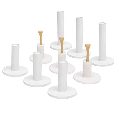 GoSports Rubber Golf Tees Lot de 9 - 3X de Tees de 1.5 Pouces, 2.25 Pouces et 3.5 Pouces - Universel avec Tapis de Golf en Gazon Artificiel