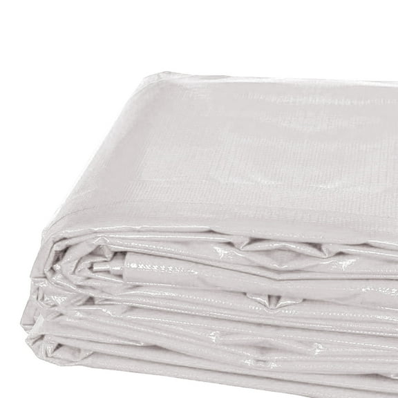 Moose Supply 20' x 30', 12 Mil PVC Vinyl Heavy Duty Waterproof Tarp Covers, White