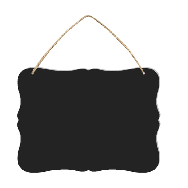 Pizarra de doble cara borrable para mensajes, decoración de pared con cuerda para colgar (160207)
