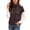 Coffee, variant on Womens Puffer Jackets Zip Up Short Sleeve Knit Cuff Quilted Drawstring Hem Jacket Casual Loose Warm Comfy Coats