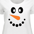 thumbnail image 4 of Inktastic Cute Smiling Snowman Face with Carrot Nose Women's Plus Size T-Shirt, 4 of 5