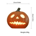 thumbnail image 3 of Glowing Jack O Lantern Decoration with Classic Carved Face, 1-Piece, Orange, for Halloween Porch Display, 3 of 3