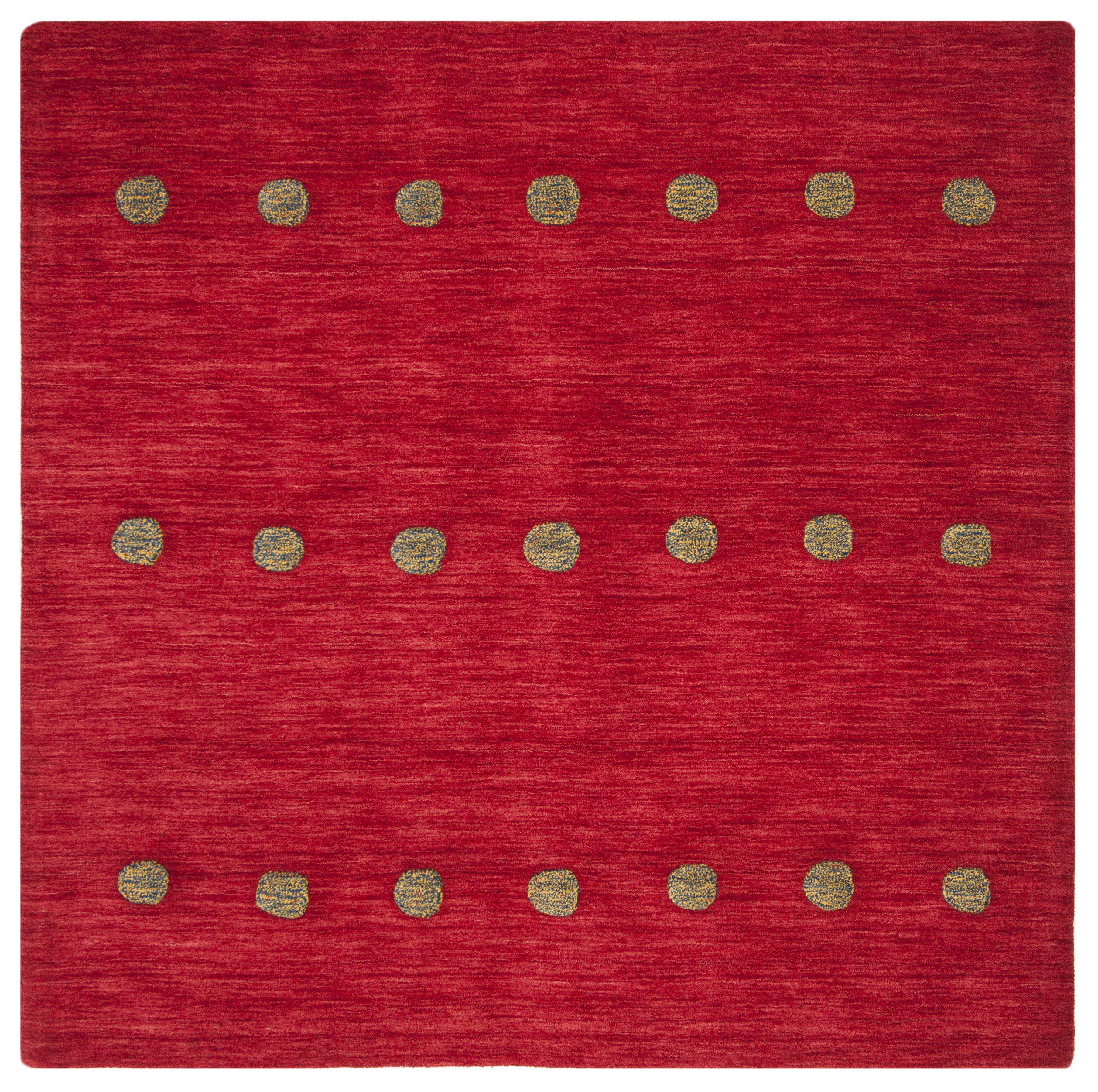 Safavieh Himalaya Derbhile Solid Wool Area Rug, Red, 6' x 6' Square