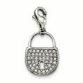 thumbnail image 1 of Stainless Steel Crystals Lock Necklace Pendant Charm, 1 of 6